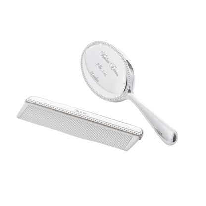 Silver Baby’s First Brush and Comb Set (Free Customization) - Things Remembered