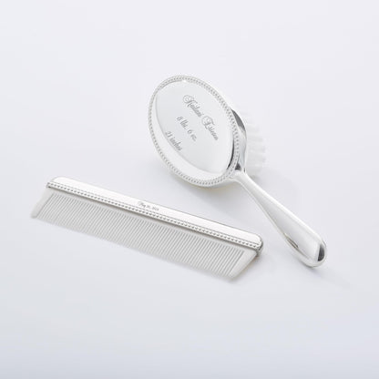 Silver Baby’s First Brush and Comb Set (Free Customization) - Things Remembered