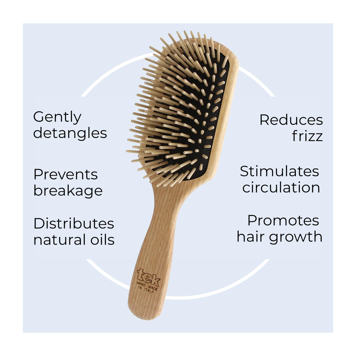 Rectangular Wooden Hair Brush