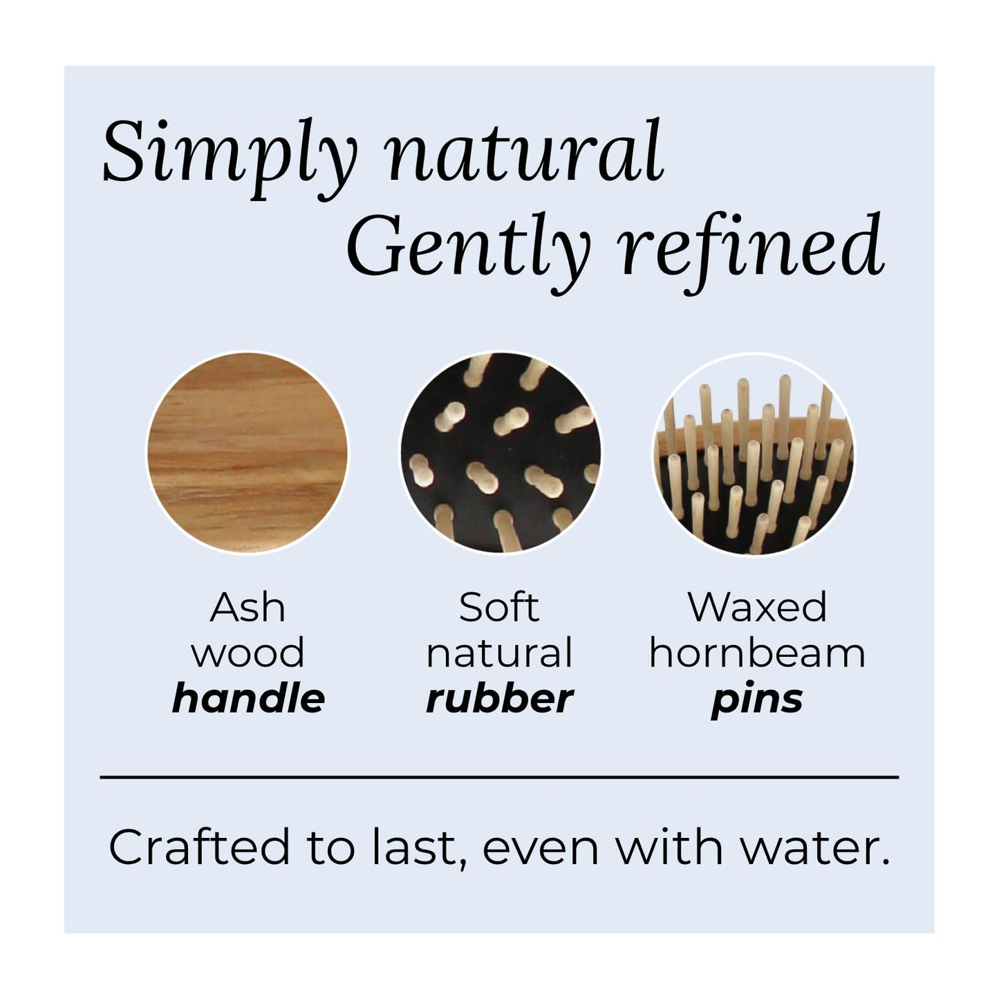 Rectangular Wooden Hair Brush